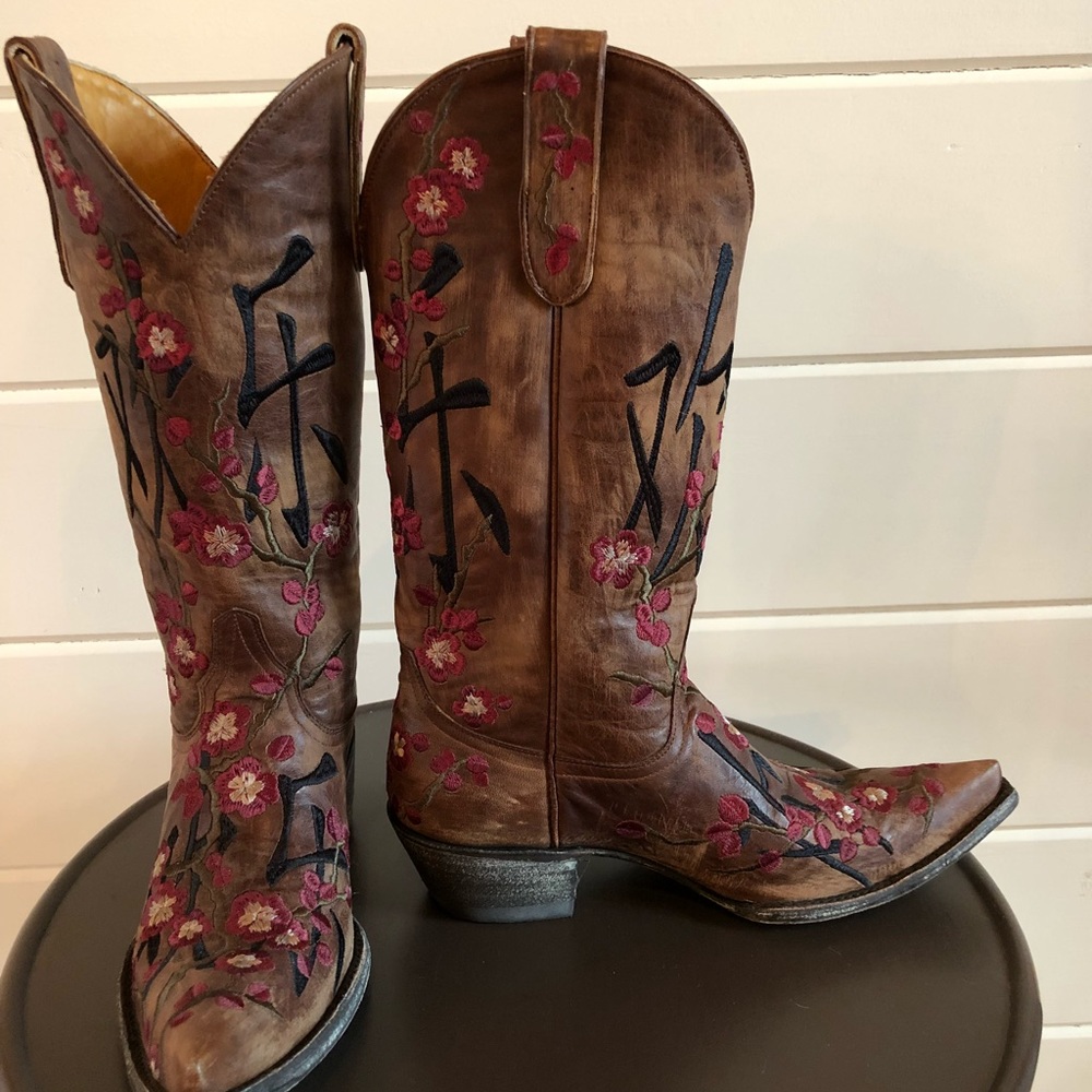 Women’s Cherry Blossom Joy Vesuvio Cowboy Boots by Old Gringo